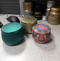 Colorful printing candle tin box
