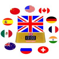 UK Flags Table Lamp Picture Photos Frames Night Light Motion Activated Clear Acrylic for Office Decor Desk Unique Gifts Birthday