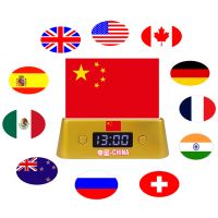 China Flags Table Lamp Picture Photos Frames Night Light Motion Activated Clear Acrylic for Office Decor Desk Unique Gifts Girls