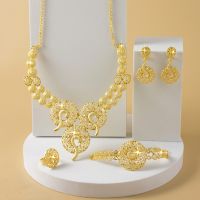 24k Gold Openwork Jewelry Set