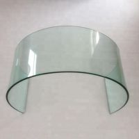 Export Singapore glass factory product hot bending annealed curved glass curtain wall