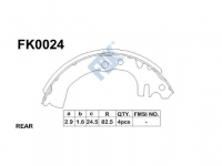 Fbk Brake Shoe Fk0024 Oe 04431s5se01 For Perodua Kancil/daihatsu- Ceramic And  Non-asbestos