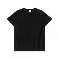 250g carbon brushed round neck short-sleeved t-shirt pure cotton