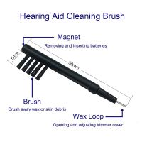 Multi-function Hearing Aid Cleaning Tool Magnet and Wax Loop Brush