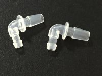 Transparent Hearing Aid Plastic Tubing Replacement Connector EIbow