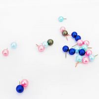colorful pearl push pins