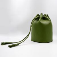 Leather Bucket Bag For Woman