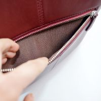 Leather Tote Bag With Zipper For Woman
