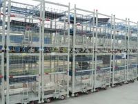 Assembly Line Side Racks With Quad Steer Towable Cart/ Towable Rack Cart