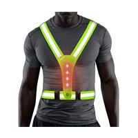 Safety Vest Led Reflective Gear Reflective Running Vest With Adjustable Elastic Belt For Night Walkers Bikers