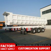 Hydraulic 60 Tons Dump Semi-trailer Sand Gravel Transport Dump Truck