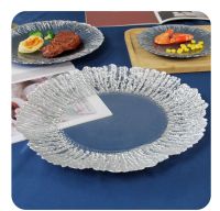 Strength Manufacturers Factory Price Gold Charger Plates Glass Dinner Plates For Wedding