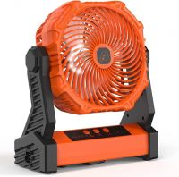 Panergy 8 inch Portable Camping Fan with LED Lantern, 10000mAh