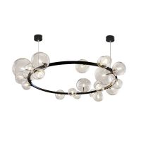 Nordic magic bean glass chandelier ball bubble lamp bedroom restaurant chandelier led creative personality chandelier lighting