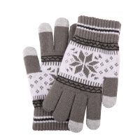 Touch Screen Gloves In Autumn And Winter Men's And Women's Split Finger Plush Thickened Knitted Protective Gloves