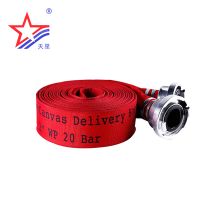 High Quality Canvas Fire Hose Pvc Ribbed Flexible Fire Fighting Hose With Nature Rubber Cotton Canvas