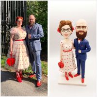 Personalized Bobblehead For Lover, Custom Bobble Heads Of Couple, Personalized Clay Figurines