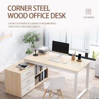 Corner steel wood desk 2 (customizable)