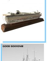 Customized 3D Design Service Antique Nautical Souvenir Resin Container Ship Model Miniatures Cruise Ship