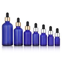 5ml round shoulder dropper stock solution bottle spot essence liquid glass sample bottle 100ml blue essential oil sub bottle