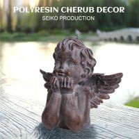 Polyresin cherub decor