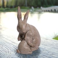 Polyresin rabbits decor