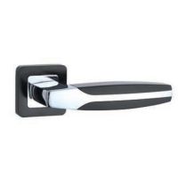 Poland Modern Simple Design Zinc Alloy Door Handle on Rosette (Rose)