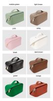 Wholesale Luxury Leather Custom Pouch Cosmetic Makeup Bag Waterproof Travel Organizer Portable Toiletry Bag