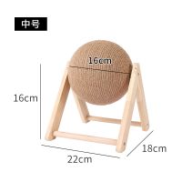 Wholesale Factory Manufacturer Cat scratching board toy Wooden scratching ball grinding claw hand sisal hem rope cat climbing frame durable cat scratch