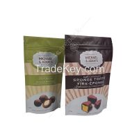 Custom printing design chocolate stand up pouch with ziplock