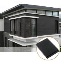 Exterior WPC Natural Brick Wall Panel External Cladding Black Sheet