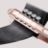 Dual Voltage Instant Heat Up 450f Vapor Steam Flat Iron Hair Straightener And Curler 2 In 1 