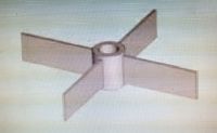 The Four Flat Leaves Integral Openning Turbo-agitator Mixer Impeller