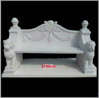 white marble bench