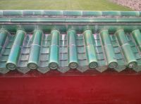 Chinese glazed roofing tiles green for garden wall