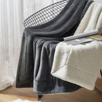 Polyester sherpa fleece  blanket