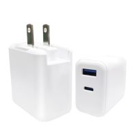 USA socket 30W fast charger USB-C/USB-A 2 port for cell-phone