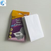 10pcs Portable Disposable Health Toilet Seat Paper Cover Watersolubletoilet Seat Cushion Native Wood Pulp For Out Travelling