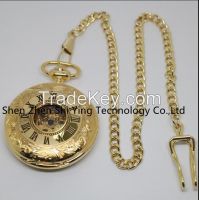 Hot sale Japan movement necklace pocket watch with chain