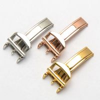 New Stainless Steel Watch Buckle Polished/Brushed Screw-in Buckle Strap Band Watch Buckles