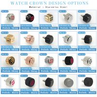 High Quality Screw Watch Crown Watch Heads With Crown Tube Gaskets For Watchmaker