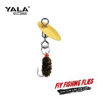5pcs/bag Fly Fishing Spinnerbaits Spoon Scud Flies Lure Fishing Streamer Tying Artificial Lure Spinners for Hemiculter Trout