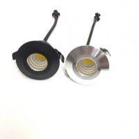 1 Stck 3W silver body LED Mini spot light Einbauleuchte Round verstellbarer cabinet Spot Deckenlampe 230 V LED-Schrankleuchte