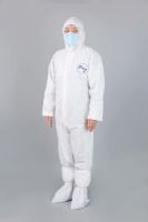 White Disposable Protective clothing Coveralls MS PE propylene Suit   surgical  gown