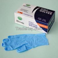 high quality disposable nitrile gloves blue purple black nitrile powder free examination gloves