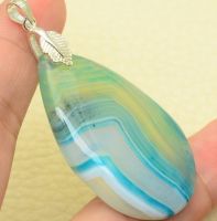 Mutil-color  Agate With Druzy And Gemstone Jasper Pendant Beads