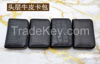 Rfid Genuine Soft Leather Card Holder Leather Wallet