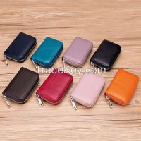 Rfid Genuine Soft Leather Card Holder Leather Wallet