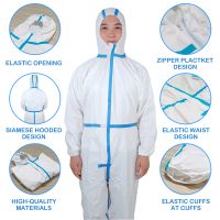 PP PE material FDA EU TYPE 5 6 disinfection examination surgical non sterile medical Chemical protective coverall isolation gown