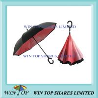 23" hands free double canopies UV proof waterproof reversed inverted Umbrella
